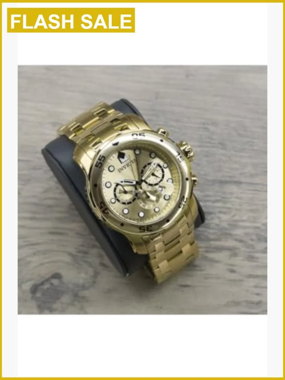 Men's Chronograph Dive Watch 48mm Gold Stainless Steel